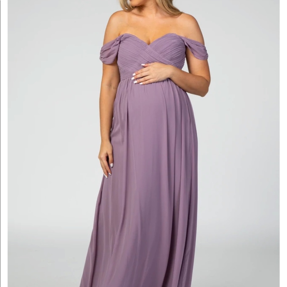 Purple maternity dress